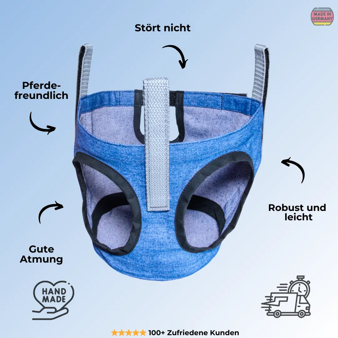 Pferde Maulkorb Fressnixx Blau